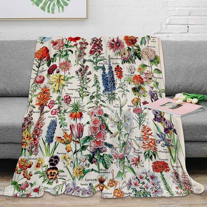 Flannel blanket with flowers boogzel home buy