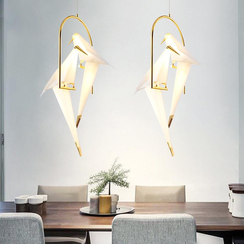aesthetic origami bird lamp boogzel home