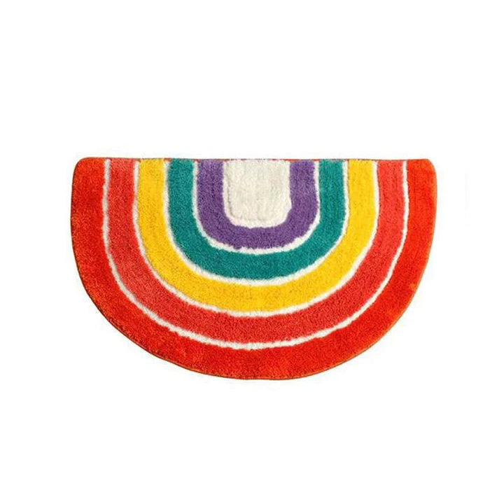 boogzel home fluffy rainbow rug