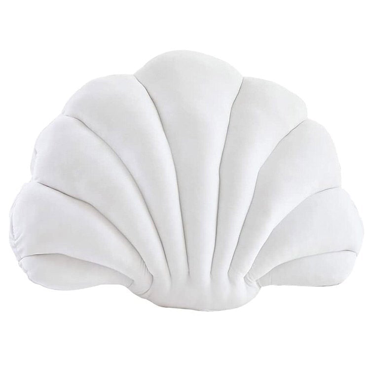 aesthetic white shel pillow
