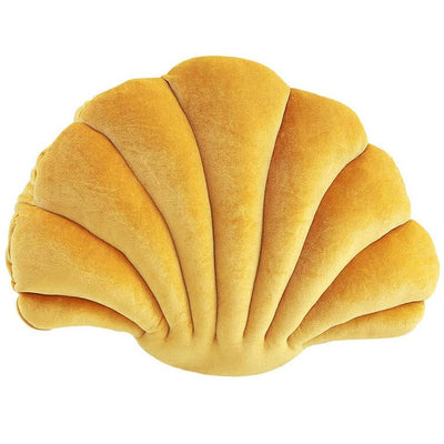 shell yellow plush pillow boogzelhome
