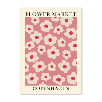 aesthetic flower power market poster