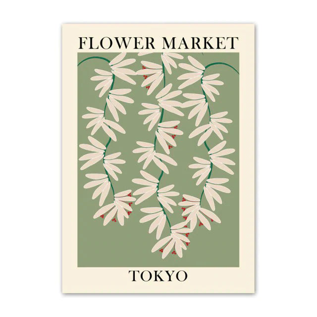 boogzel home aesthetic tokyo flower market poster