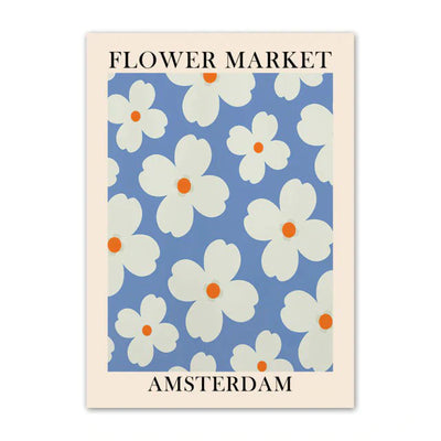 boogzel home aesthetic flower market poster