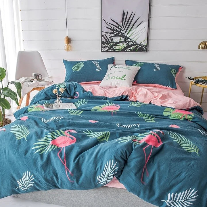 flamingo bedding set boogzel home
