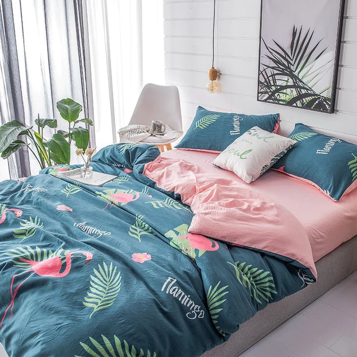 boogzel home flamingo bedding set