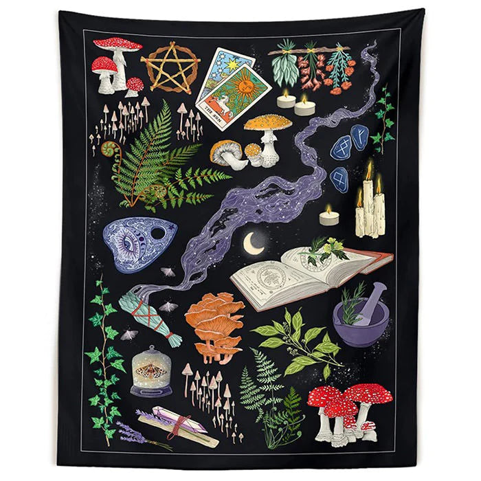 boogzel home witch wall tapestry